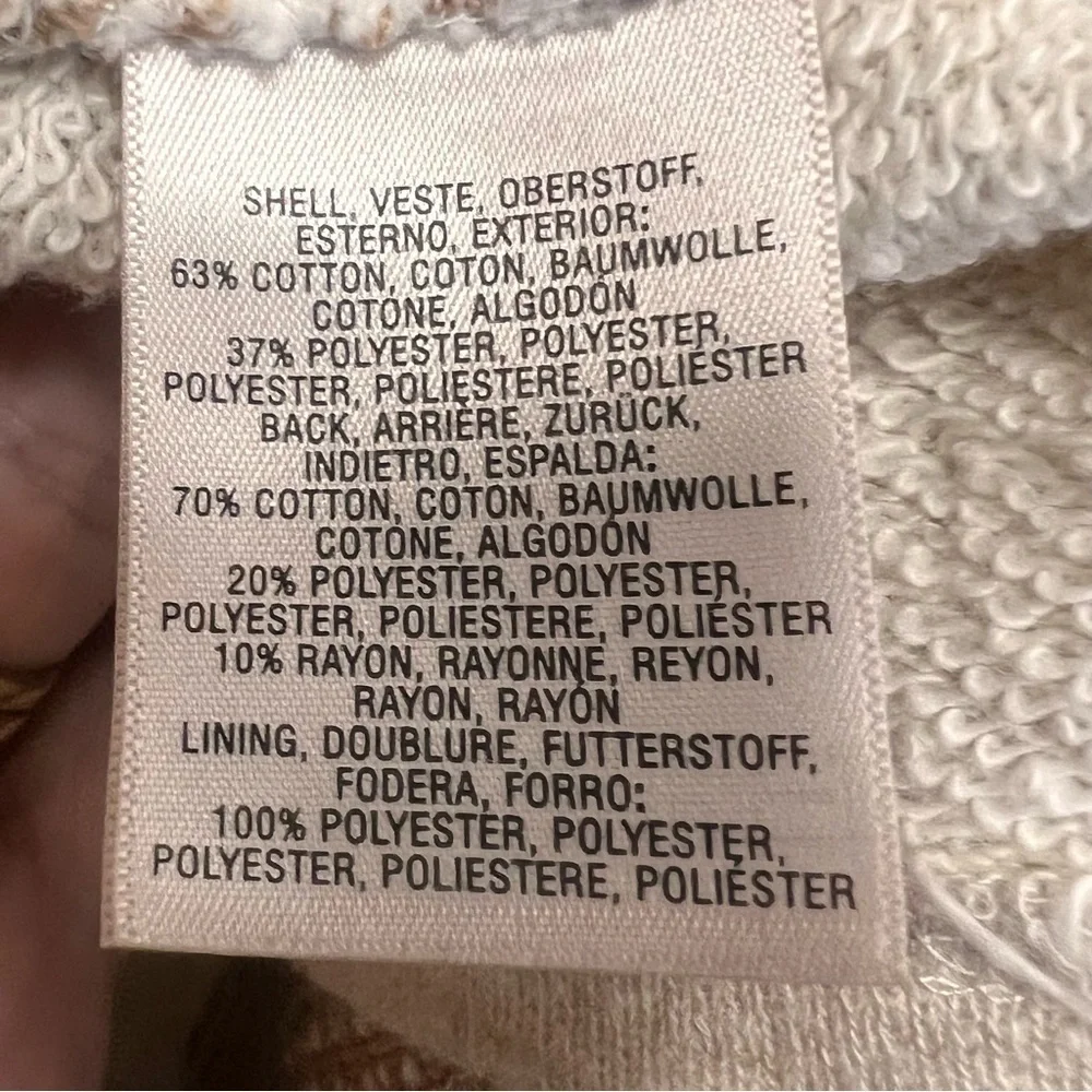 Anthropologie Saturday Sunday Mixed Fabric Sherpa Lined Cardigan size Medium